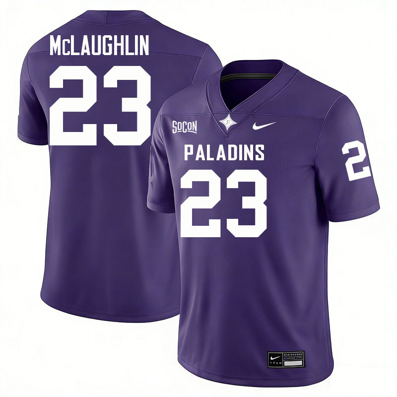 Furman Paladins #23 Luke McLaughlin College Football Jerseys,Uniforms-Purple